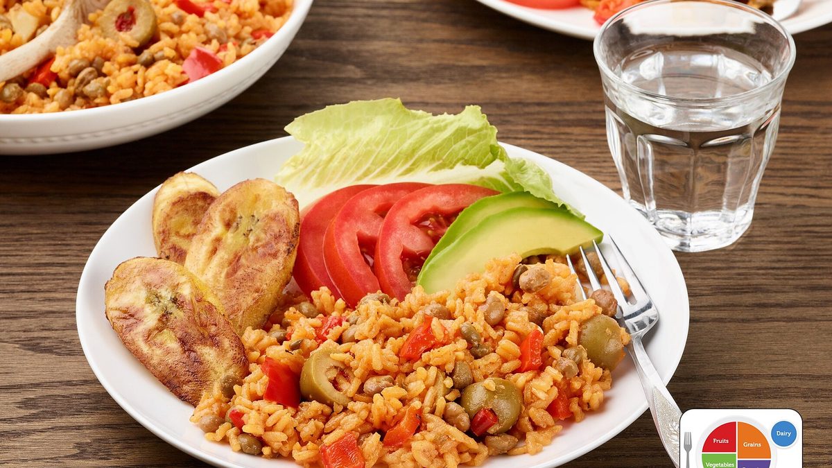 Criollo rice plate, representative of the cuisine